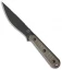Bastinelli Creations Silence Slim Fixed Blade Knife Micarta (4.75" Black)