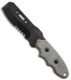 TOPS Knives Mini PRY Knife Fixed Blade Knife (3.5" Black Serr) MPK-01