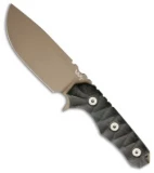 Wander Tactical Lynx Fixed Blade Knife Black Micarta (4.25" FDE)