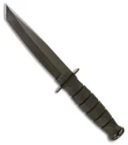 Ka-Bar Short Tanto Fighting/Utility Knife Black GFN Sheath (5.25" Black) 5054