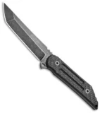 Jake Hoback Knives Kwaiback Fixed Blade Knife Carbon Fiber (5" Black Stonewash)