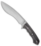 BlackJack Knives International Fixed Blade Knife Gray Wood (8.75" Satin)