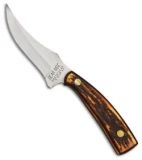 Bear & Son Upswept Skinner Fixed Blade Knife Stag Delrin  (3.125" Satin) 753