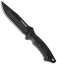 Schrade Fixed Blade Knife Full Tang Black TPE (5" Black Plain) SCHF30