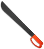 Ontario OKC 18" Field Orange D Handle Machete Fixed Blade Knife (Black)