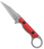 Toor Knives Jank Shank Tactical Fixed Blade Knife Red G-10 (3" Gray)