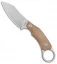 LionSteel H1 Skinner Fixed Blade Knife Natural Micarta (3.25" Stonewash)