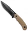 Schrade I-Beam Fixed Blade Knife Brown G-10 (4.75" Black)