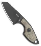 MKM Voxnaes Mikro 2 Fixed Blade Knife Green Canvas Micarta (2" Black) MR02-GCB