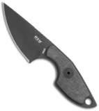 MKM Voxnaes Mikro 1 Fixed Blade Knife Carbon Fiber (2" Black)