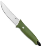 CIVIVI Terzuola Tamashii Fixed Blade Knife Green G-10 (4.07" Satin)