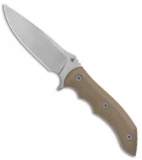 WE Knife Co. Stonefish Fixed Blade Knife Tan G-10 (4.46" Stonewash) 919B