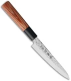 Kanetsune Petty Kitchen Knife Wood Handle (5" Hammered) KC954