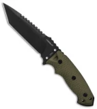 Hogue Knives EX-F01 Tactical Tanto Fixed Blade OD Green G-10 (5.5" Black) 35128
