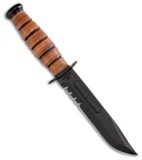 Ka-Bar Bowie Full-Size US ARMY Knife GFN Sheath (7" Black Serr) 5019