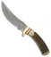 Tallen Mountain Hunter Fixed Blade Knife Brown (5.125" Damascus) DM1045