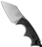 Bastinelli BB Drago Cutter V2 Fixed Blade Neck Knife Black G-10 (2" Stonewash)