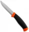 Morakniv Companion F Fixed Knife Black/Orange Handle (4" Satin Serr)