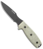 Ontario OKC RAT-3 Caper Fixed Blade Knife Tan Micarta (3" Black) 8663
