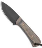 JRs Knives Junior Fixed Blade Knife Fuller Camo Micarta (2.25" Black)