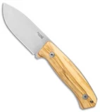 LionSteel M2M Fixed Blade Knife Olive Wood (3.5" Satin M390) M2M UL