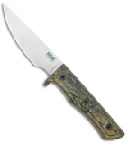 Ontario High Peaks Hunter Fixed Blade Knife Green Micarta (4.4" Satin)