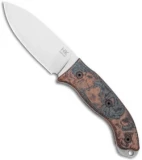Ontario Hiking Knife Fixed Blade Micarta w/ Leather Sheath (3.75" Satin)