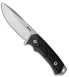 WOOX Rock62 X-GRIP Fixed Blade Knife Black Micarta (4.5" Stonewash)