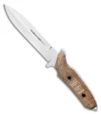 Viper Knives Fearless Fixed Blade Knife Brown Micarta (6" Stonewash)