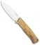 LionSteel B35 Fixed Blade Knife Olive Wood (3.5" Satin)