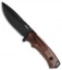 WOOX Rock62 Fixed Blade Knife Walnut Wood (4.5" Black)