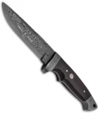 Boker 150th Anniversary Integral Fixed Blade Knife Chestnut (4.6" Damascus)