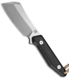 Artisan Osprey Fixed Blade Knife Black G-10 + White  (4" Stonewash)