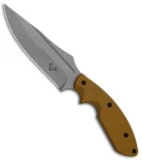 V Nives Frontier Survivor Fixed Blade Knife Coyote Snow G-10 (5.1" Bead Blast)