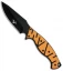 V Nives Altered Beast Fixed Blade Knife Orange G-10 (4.25" Black)