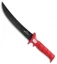 Bubba Blade Stiffie Fillet Fixed Blade Knife Red Rubber (9" Black)