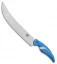 Camillus Cuda Titan Curved Small Fixed Blade Knife Blue Polymer (9.5" Mirror)