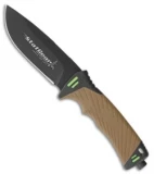 StatGear Surviv-All Survival Fixed Blade Knife Brown Rubber (4.25" Black)