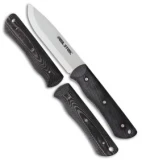 Real Steel Bushcraft Fixed Blade Knife White/Black G-10 (4" Satin) RS3713