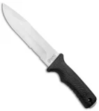 Mac Coltellerie 631 Fixed Blade Knife Outdoor Black Polymer (7" Satin Serrated)