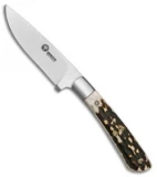 Boker Arbolito Nicker Fixed Blade Knife Stag Horn (3.75" Satin) 02BA736H
