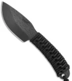 Behring Made Pro LT Alaskan Fixed Blade Knife Black Paracord (3.75" Black)