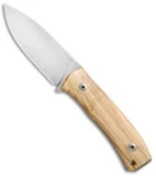 LionSteel M4 Fixed Blade Knife Olive Wood (3.75" Satin M390)