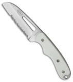 Myerchin Gen. 2 Offshore System Fixed Blade Knife White G-10 (4" Satin Serr)