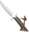 Muela Cazorla Bowie Fixed Blade Knife Crown Stag (6.25" Satin)