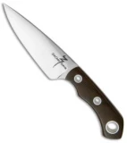 Zoe Crist Knives Urban EDC Fixed Blade Knife Green Canvas Micarta (3.75" Satin)