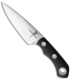 Zoe Crist Knives Urban EDC Fixed Blade Knife Black Canvas Micarta (3.75" Satin)