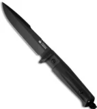 Kizlyar Supreme Knives Delta AUS-8 Tactical Fixed Blade Knife (6" Black Plain)