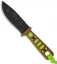 TOPS Knives Lite Trekker Tan/Green Fixed Blade Knife (4.25" Black Plain) TLT-01