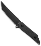 Jake Hoback Knives Kwaiback Fixed Blade Knife Black CF (5" Black Stonewash)